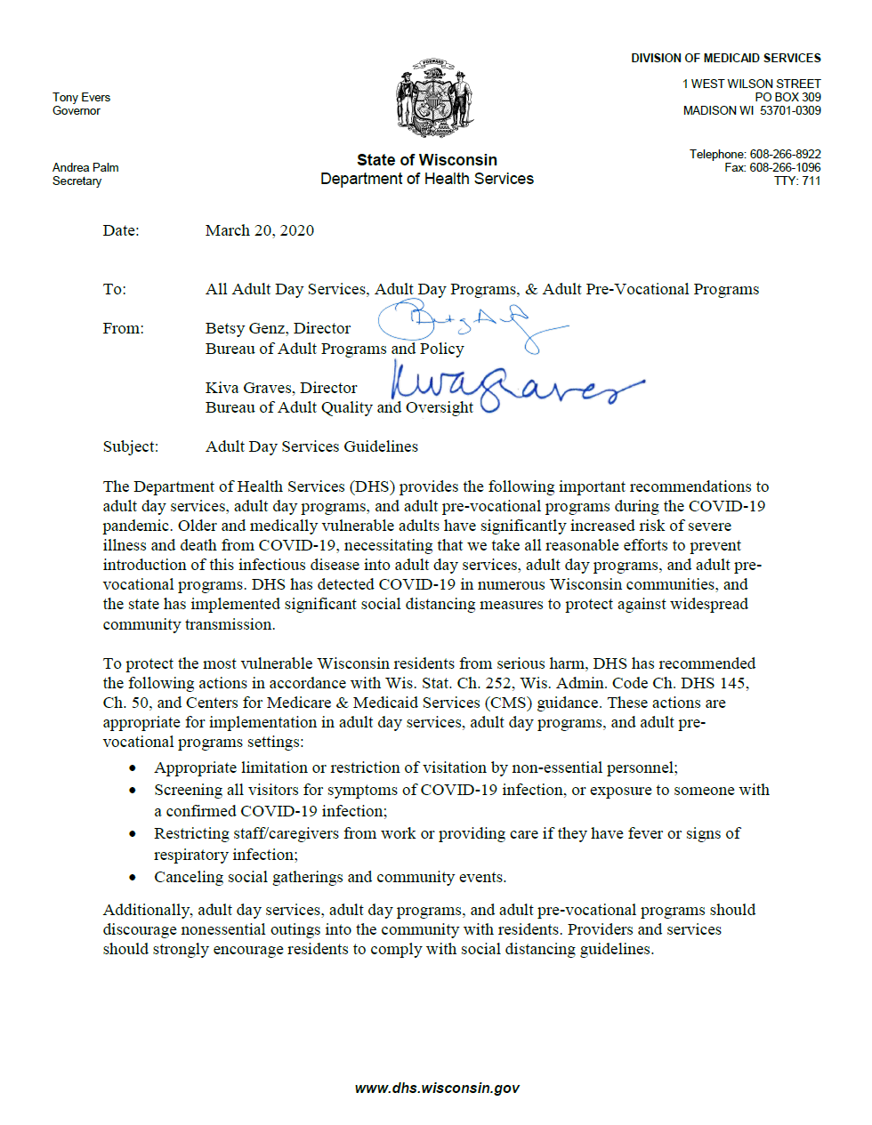 COVID 19 DHS Letter Adult Day Services Guidelines Inclusa covid-19-dhs-letter-adult-day-services-guidelines-inclusa